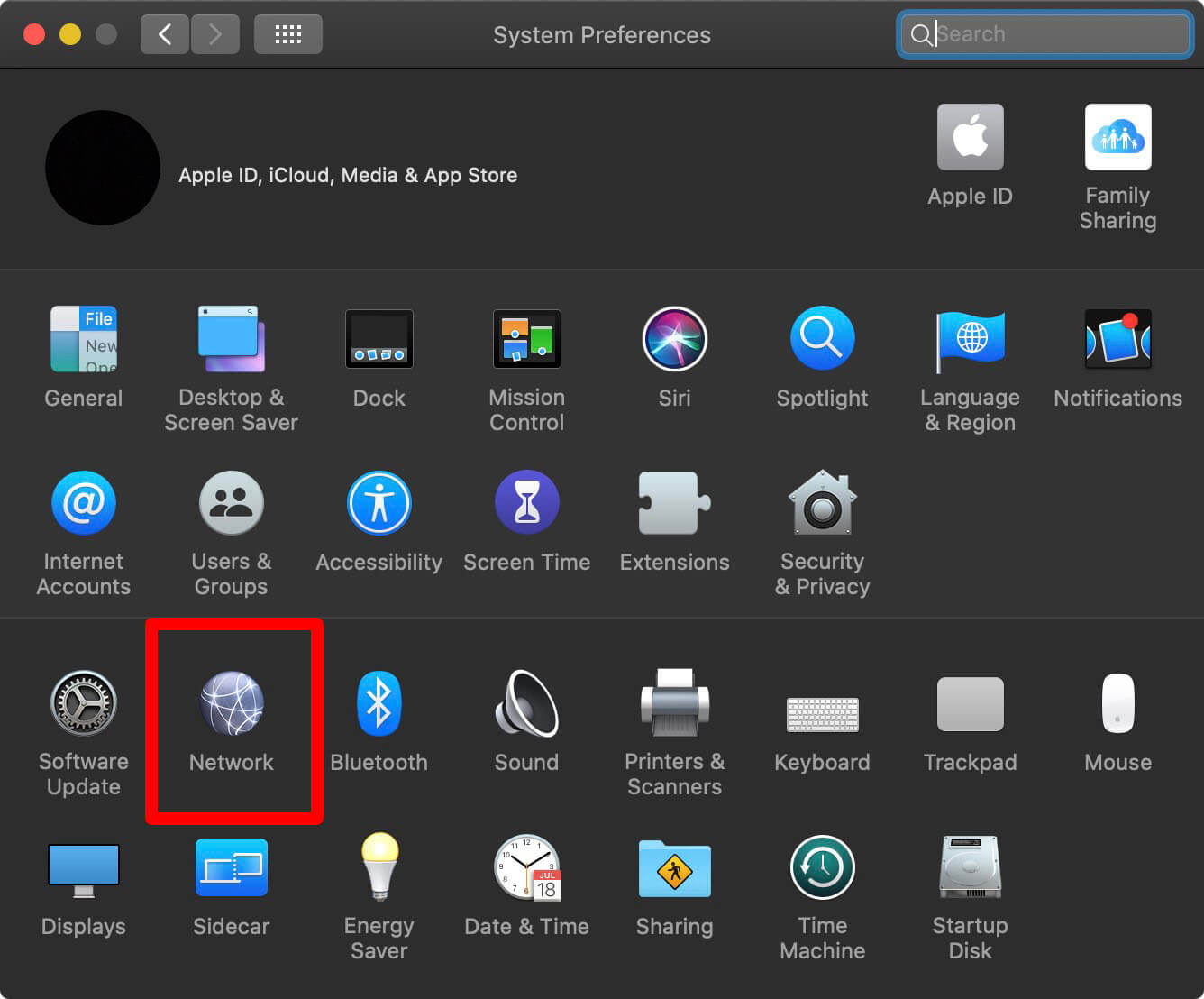 MAC OS settings image