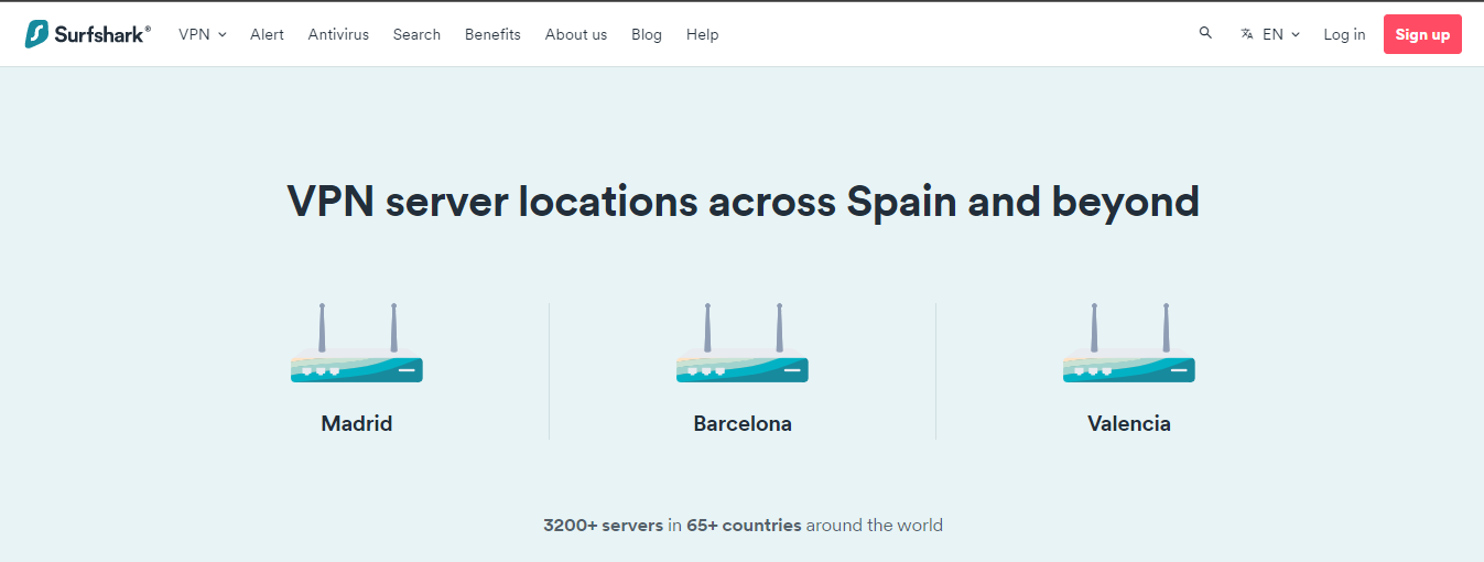 SurfShark Spanish servers